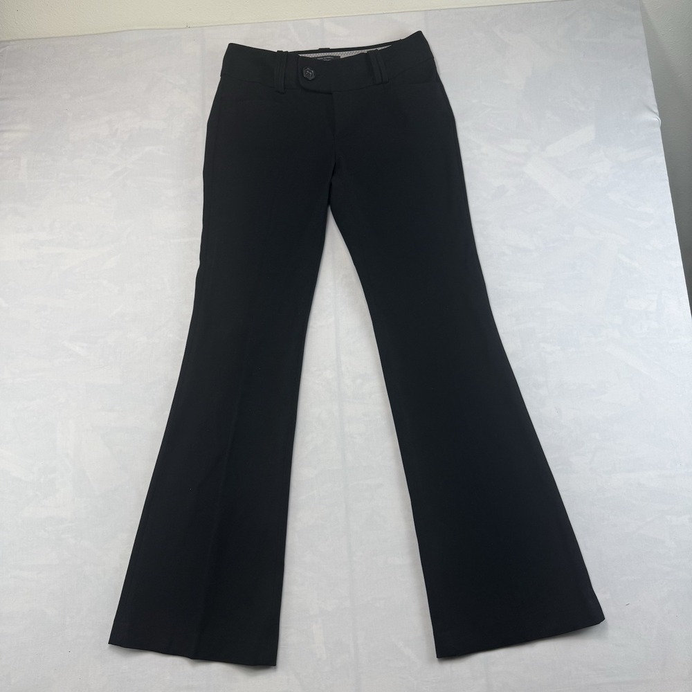 Banana Republic Sloan 323 Flare Pants Womens 4 Black Stretch Dress